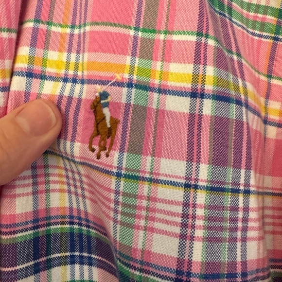 Ralph Lauren Cotton Plaid Button Down Shirt / large - Picture 3 of 12